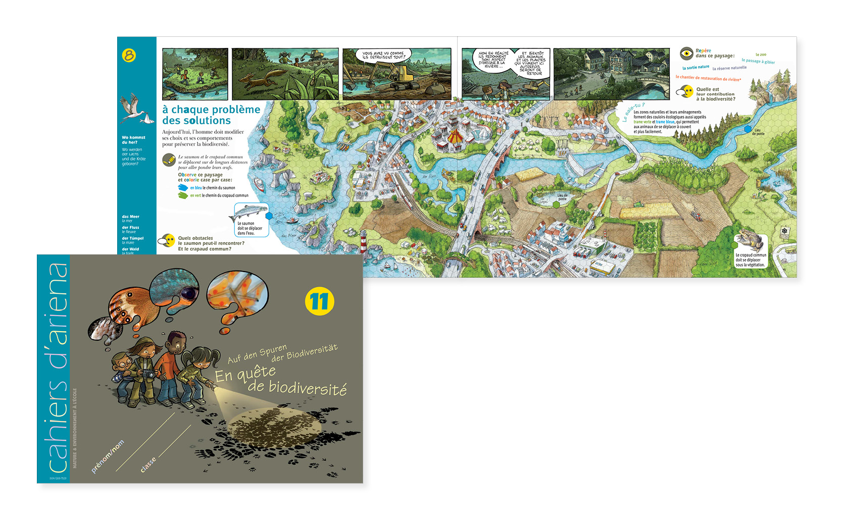 Mise en pages et retouches images du Cahier d'Ariena 2009, 24 pages. 