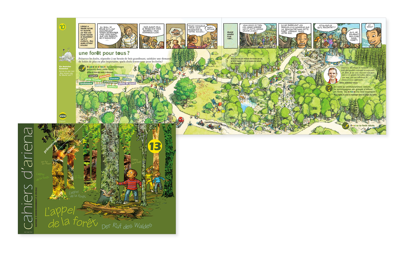 Mise en pages et retouches images du Cahier d'Ariena 2009, 24 pages.