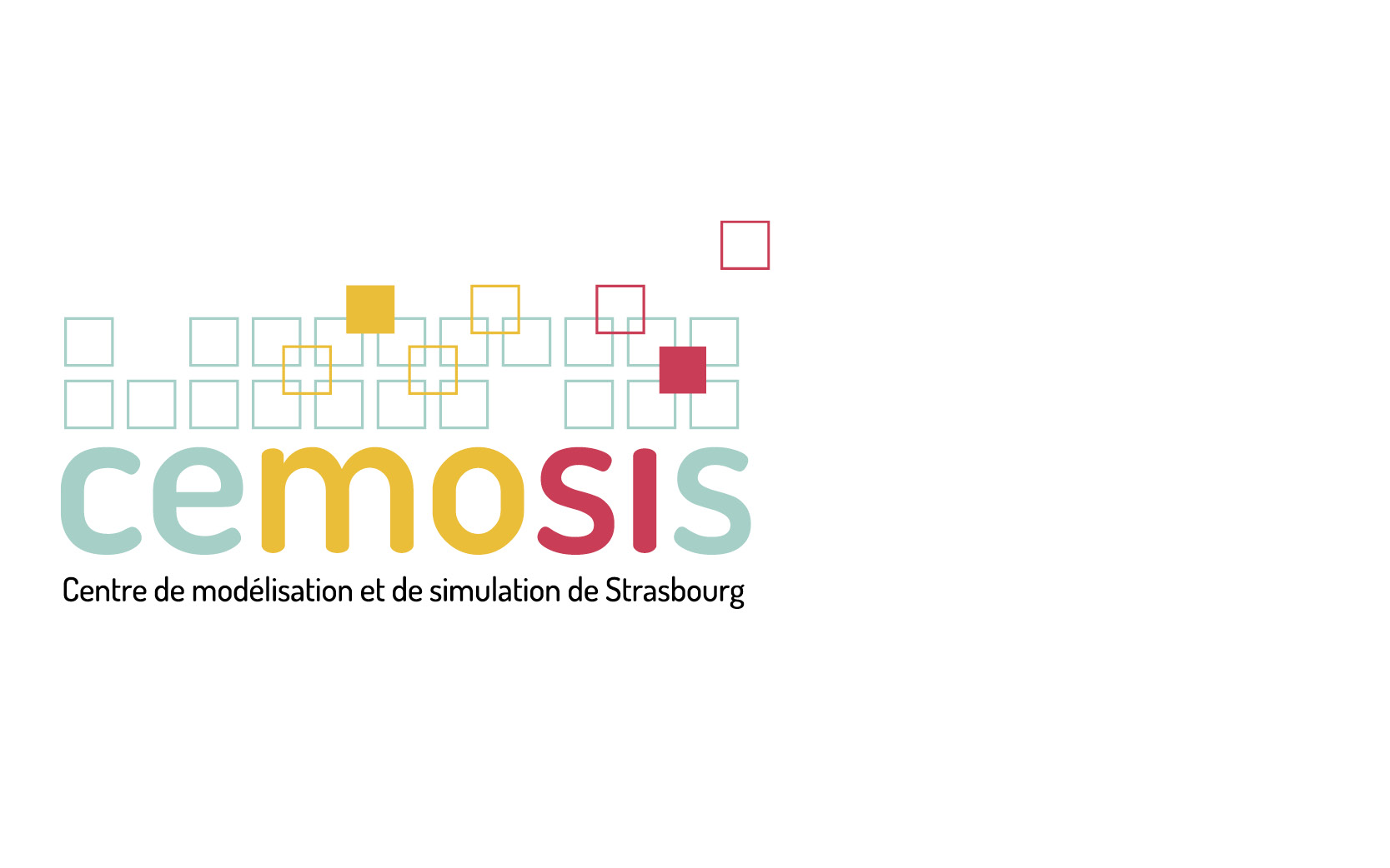 Logotype et ligne graphique pour Cemosis, Université de Strasbourg, 2014. 