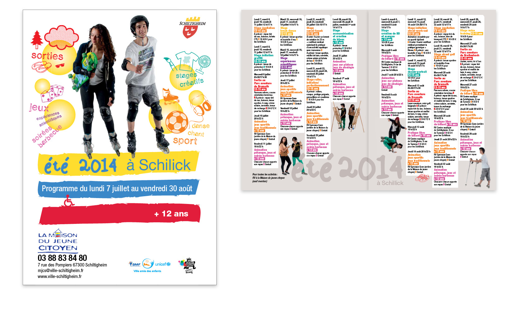 Programme été, Ville de Schiltigheim, 2014.